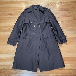 Brooks Brothers Dark Brown Trench Coat Womens Italy